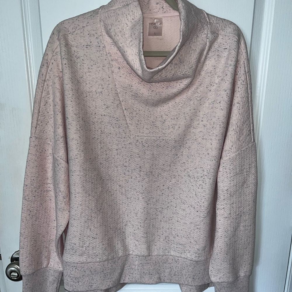 CALIA HERRINGBONE
FUNNEL NECK
PINK/GREY